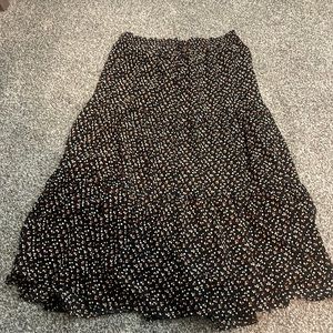 Madewell Maxi Black Floral Skirt